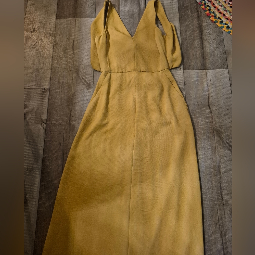 Aritzia Wilfred Sleeveless Dress Yellow 4 NWT - Picture 7 of 8